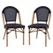 Flash Furniture Marseille French Bistro Stacking Chair, Blk Textilene Back & Seat, Aluminum Frame, Natural, 2PK 2-SDA-AD642107-BK-NAT-GG - alternate 8